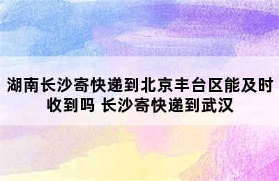 湖南长沙寄快递到北京丰台区能及时收到吗 长沙寄快递到武汉